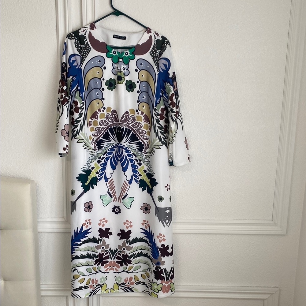 Elegant Multicolor Patterned Dress